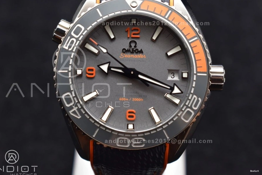 SS Nylon Dial Planet V 43.5mm Best A8900 Super Strap Clone Gray Bezel on 1010 Orange Black Ocean ModernLook VSF 1:1 Edition 0719